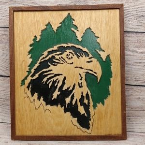 Handmade Wooden Eagle Wall Art